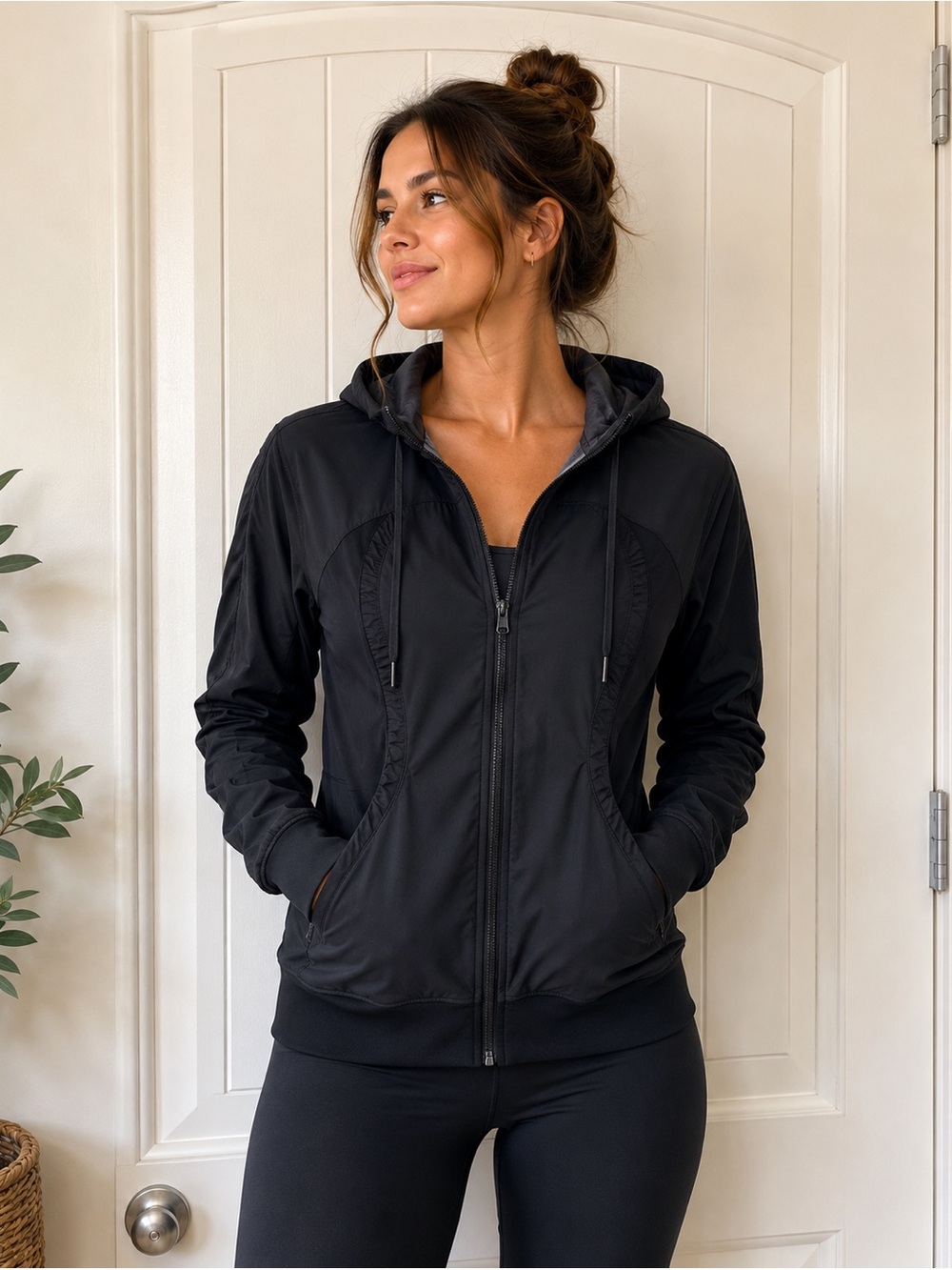 Lululemon Dance Studio Jacket Size 10 Black | Lightweight Hooded Zip-Up NWOT